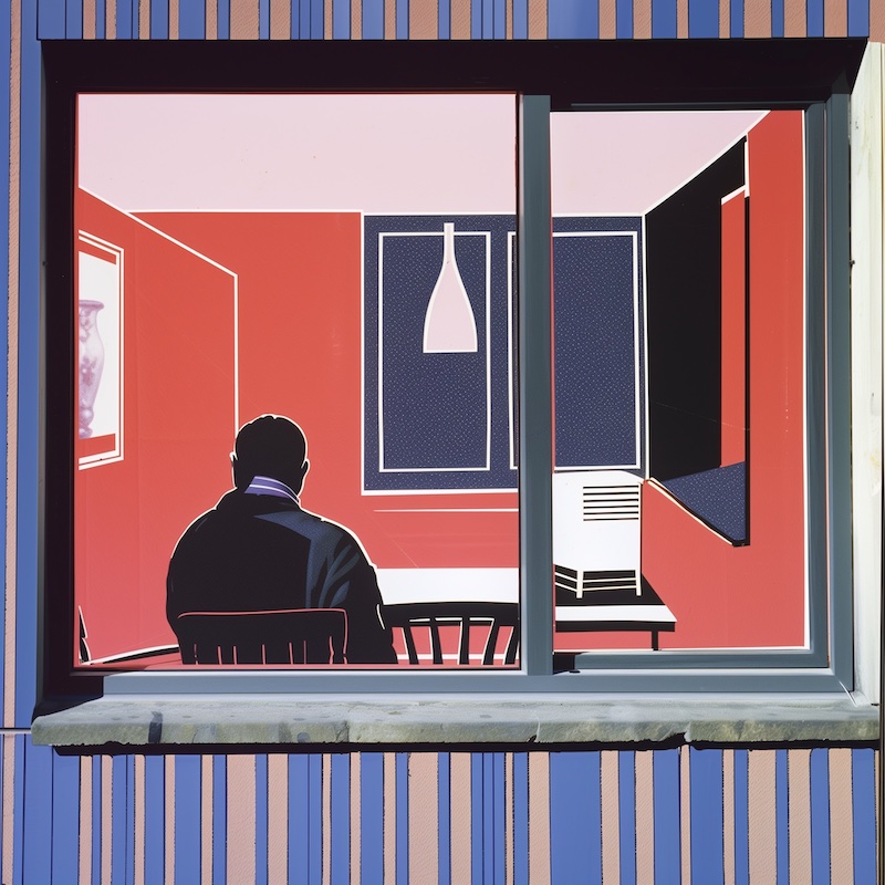 Looking into a window