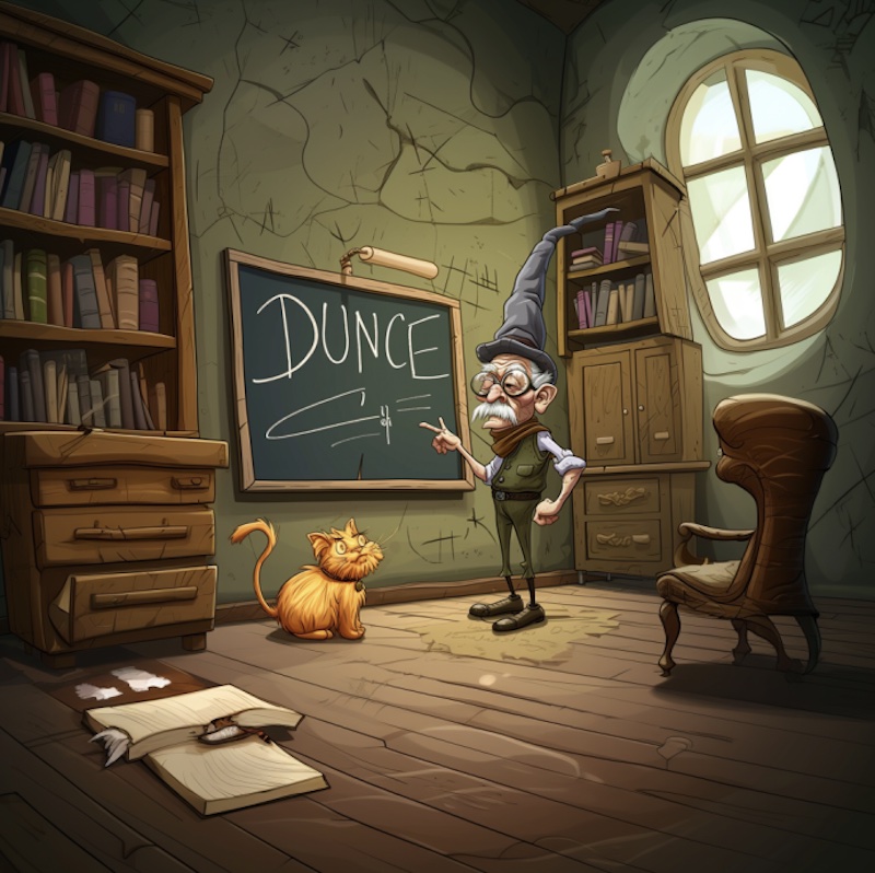 extended teacher image with cat