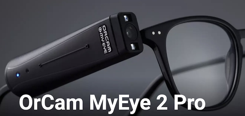image device clipped to glasses