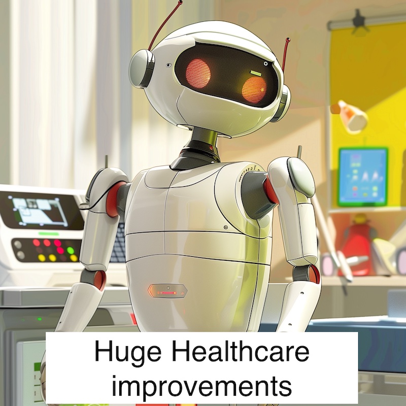 cartoonish robot doctor