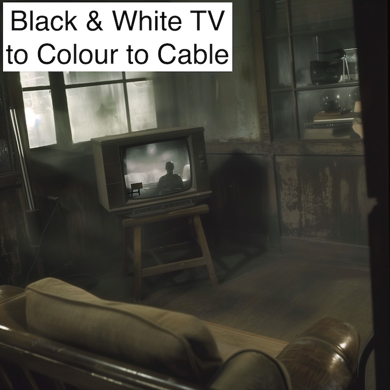 black and white television