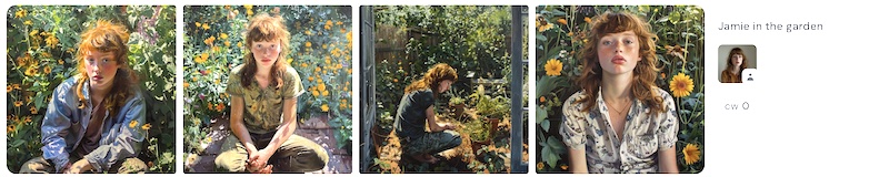 Jamie in a garden