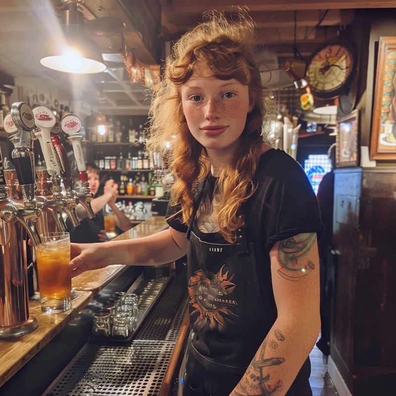 Jamie with tattoos