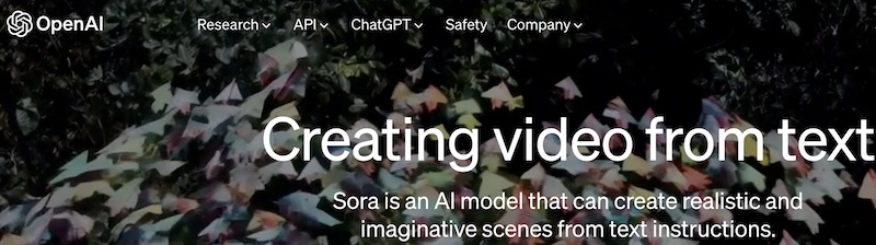 Sora homepage